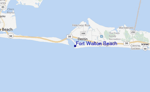 mapa de localização de Fort Walton Beach