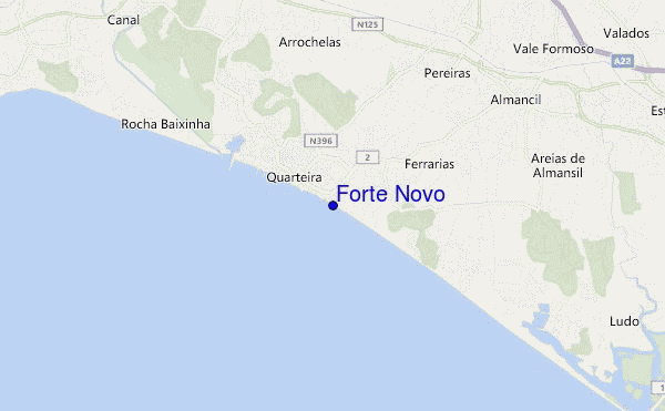 mapa de localização de Forte Novo