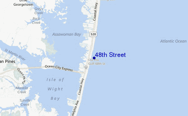 mapa de localização de 48th Street