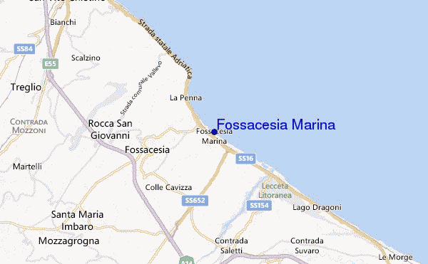 mapa de localização de Fossacesia Marina