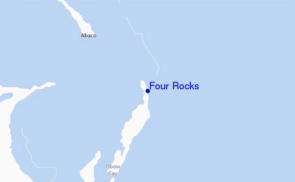 mapa de localização de Four Rocks