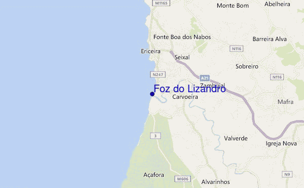 mapa de localização de Foz do Lizandro