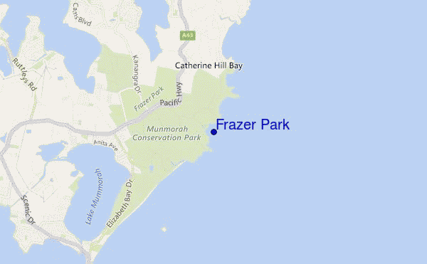 mapa de localização de Frazer Park