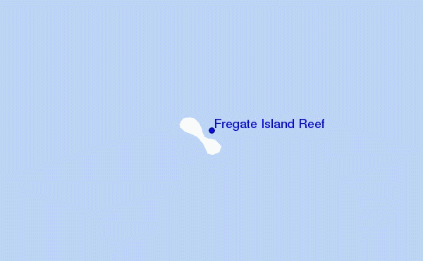 mapa de localização de Fregate Island Reef