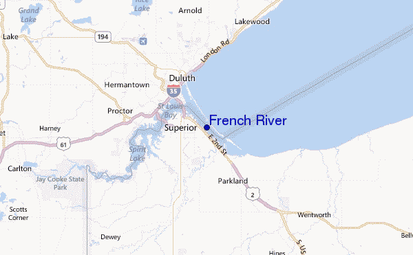French River Location Map