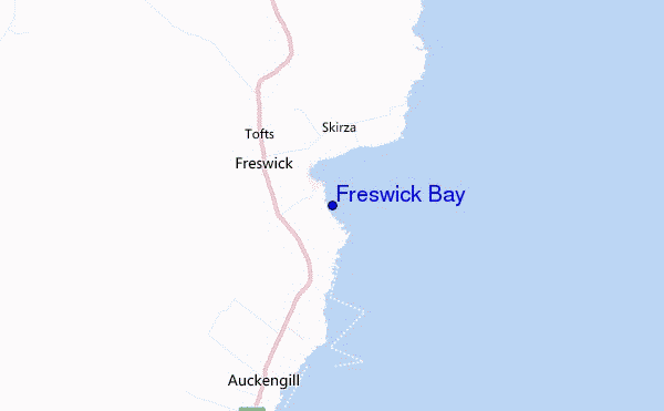 mapa de localização de Freswick Bay