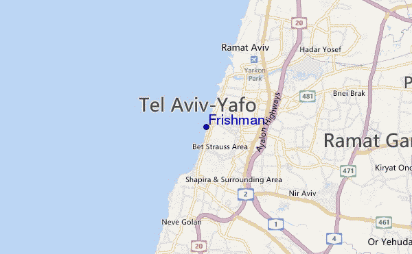mapa de localização de Frishman