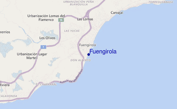 mapa de localização de Fuengirola