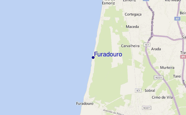 mapa de localização de Furadouro