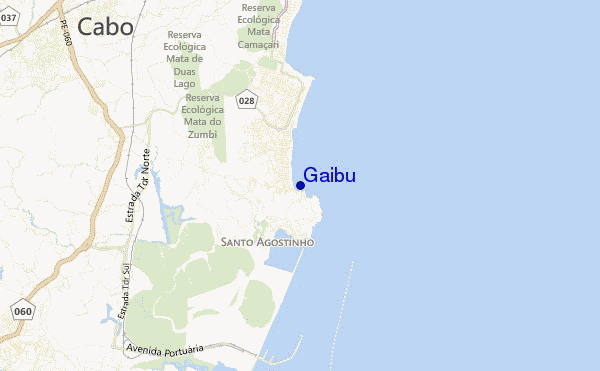 mapa de localização de Gaibu
