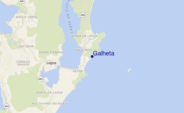 mapa de localização de Galheta
