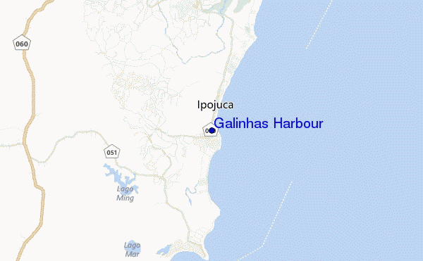 mapa de localização de Galinhas Harbour