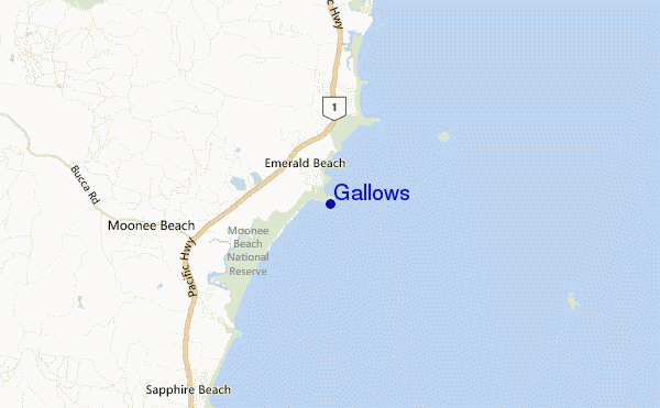 mapa de localização de Gallows