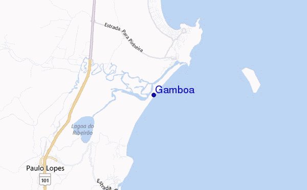 mapa de localização de Gamboa