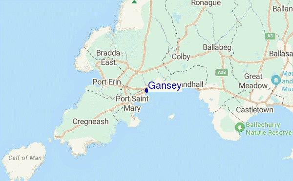 mapa de localização de Gansey