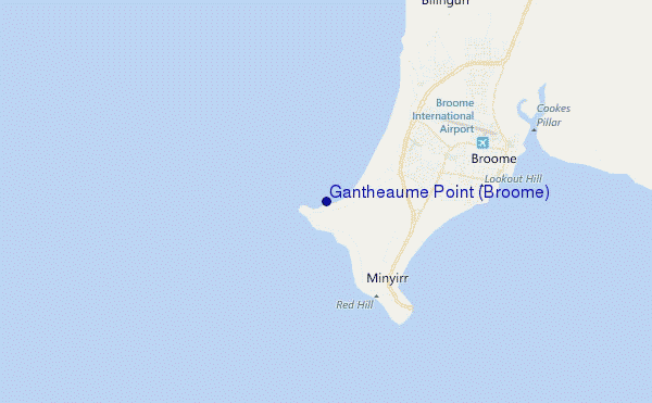 mapa de localização de Gantheaume Point (Broome)