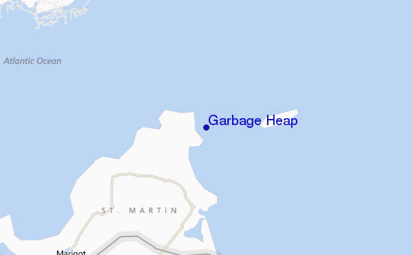 mapa de localização de Garbage Heap