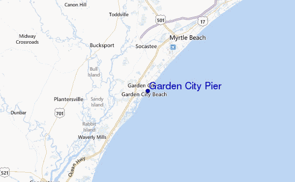 Garden City Pier Location Map