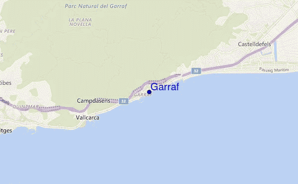 mapa de localização de Garraf