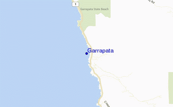 mapa de localização de Garrapata