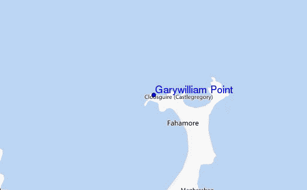 mapa de localização de Garywilliam Point