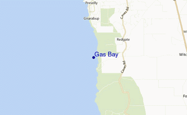 mapa de localização de Gas Bay