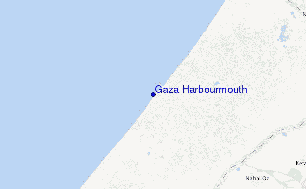 mapa de localização de Gaza Harbourmouth