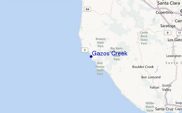 Gazos Creek Location Map