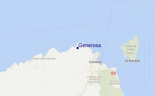 mapa de localização de Generosa