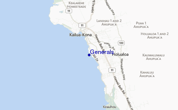mapa de localização de Generals
