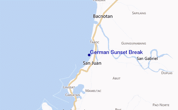 mapa de localização de German Sunset Break