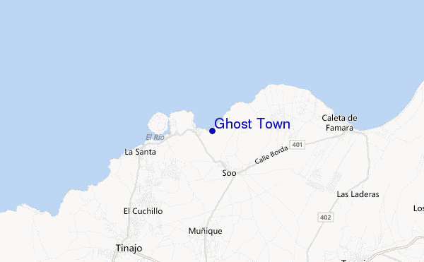 mapa de localização de Ghost Town
