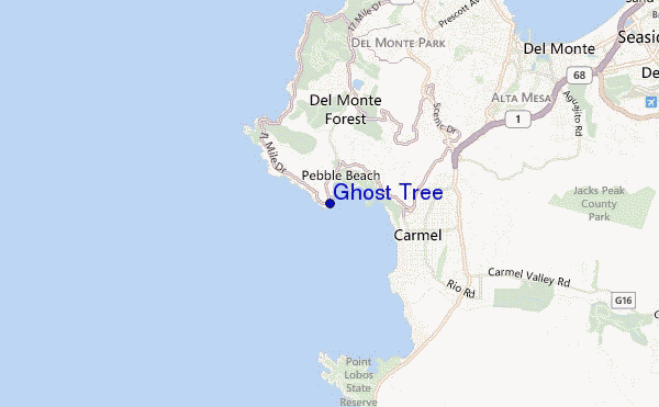 mapa de localização de Ghost Tree