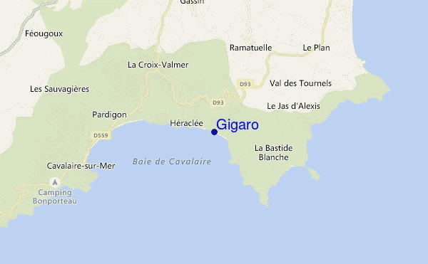 mapa de localização de Gigaro