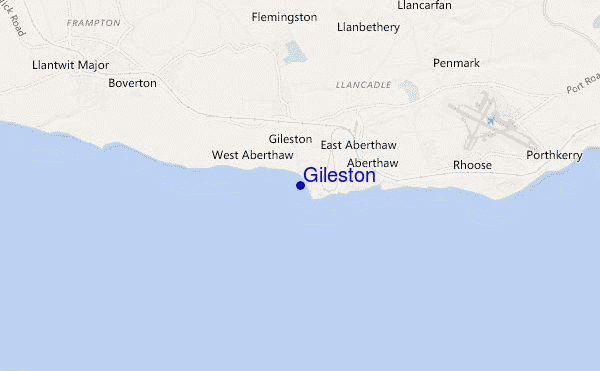 mapa de localização de Gileston