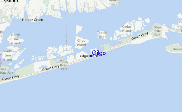 mapa de localização de Gilgo