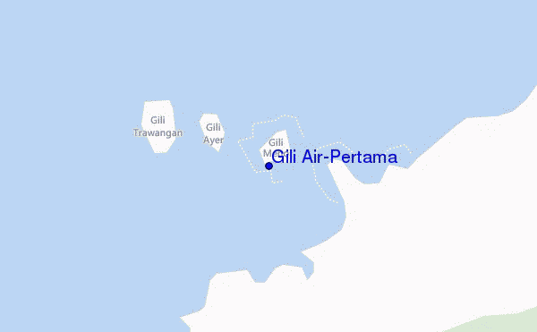 mapa de localização de Gili Air-Pertama