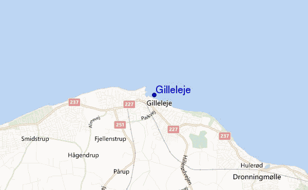 mapa de localização de Gilleleje