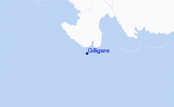 mapa de localização de Gilligans