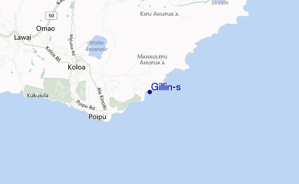 mapa de localização de Gillin's