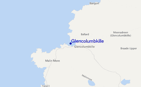 mapa de localização de Glencolumbkille