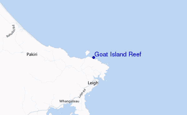 mapa de localização de Goat Island Reef