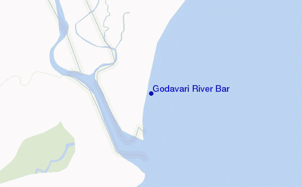 mapa de localização de Godavari River Bar