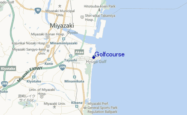 mapa de localização de Golfcourse