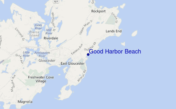 mapa de localização de Good Harbor Beach