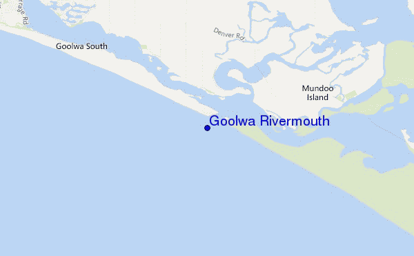 mapa de localização de Goolwa Rivermouth