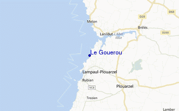 mapa de localização de Le Gouerou