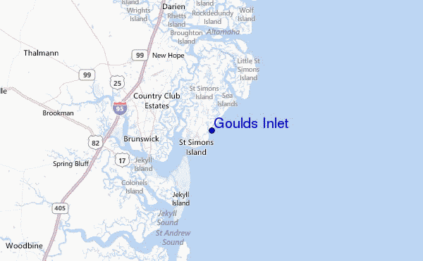 Goulds Inlet Location Map