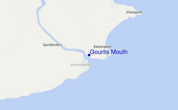 mapa de localização de Gourits Mouth