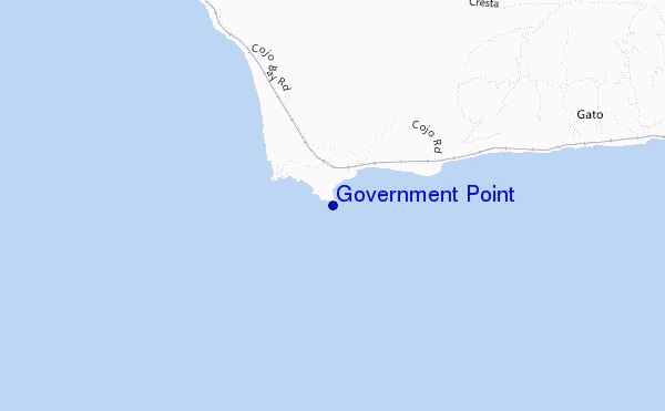mapa de localização de Government Point